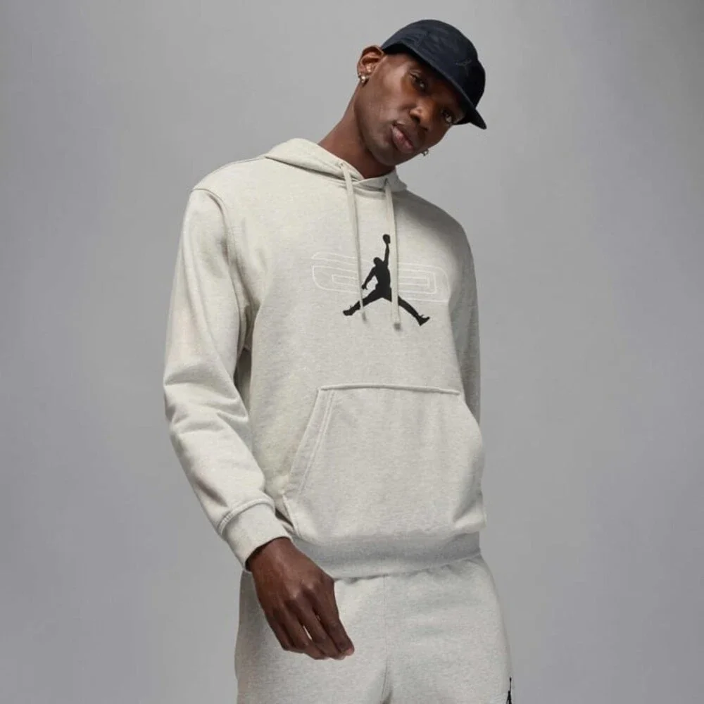 Air Jordan Sport Crossover Hoodie Men's Medium Gray Heather Fleece DSGL1318
